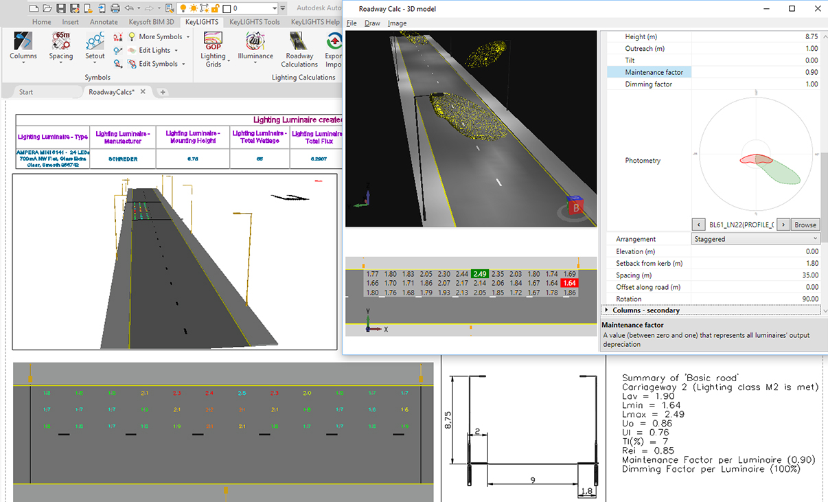 KeyLIGHTS - Roadway calculation tool