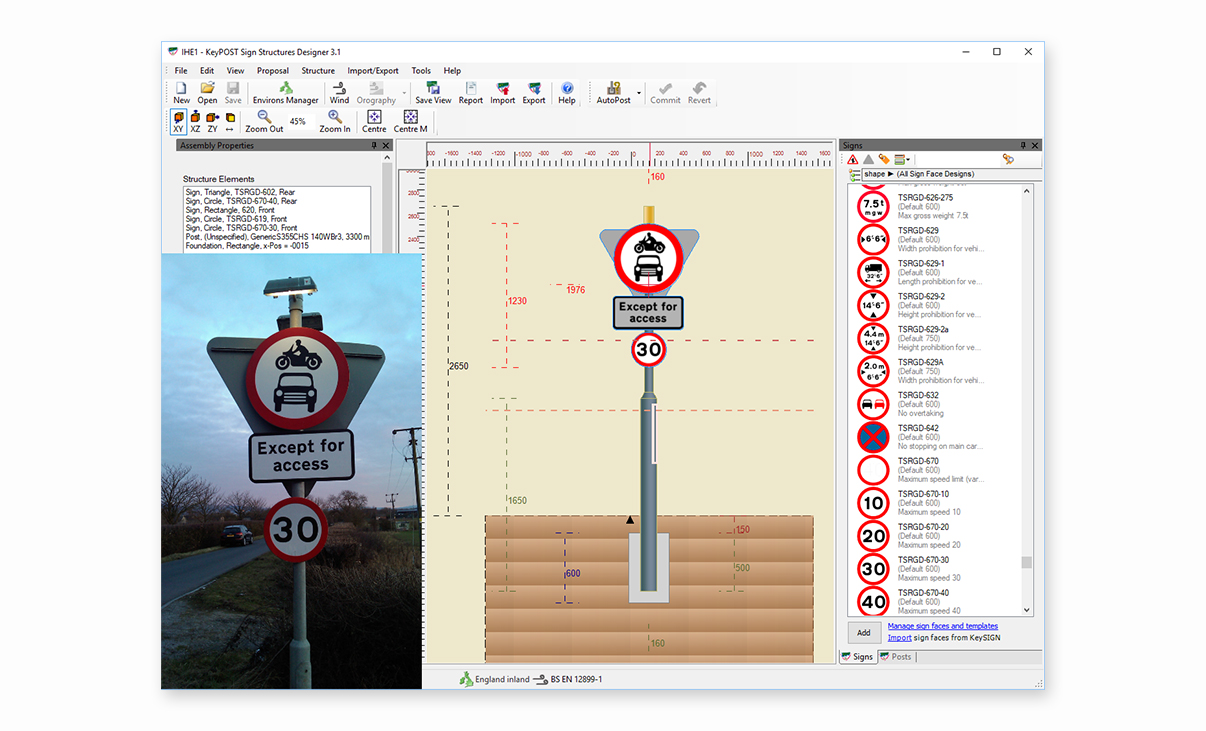 KeyPOST - Complex sign arrangements